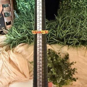 Tory Burch Gold Ring with Orange Enamel Size 8